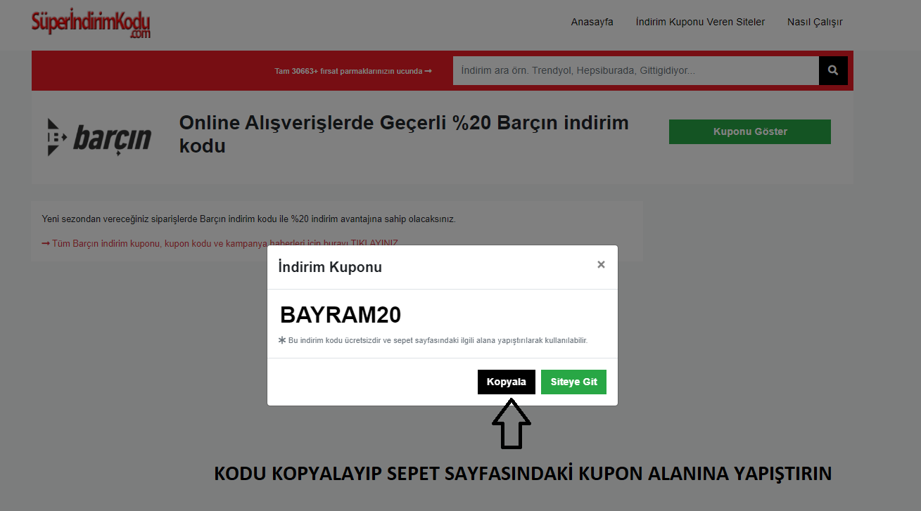 barçın indirim kodu 3